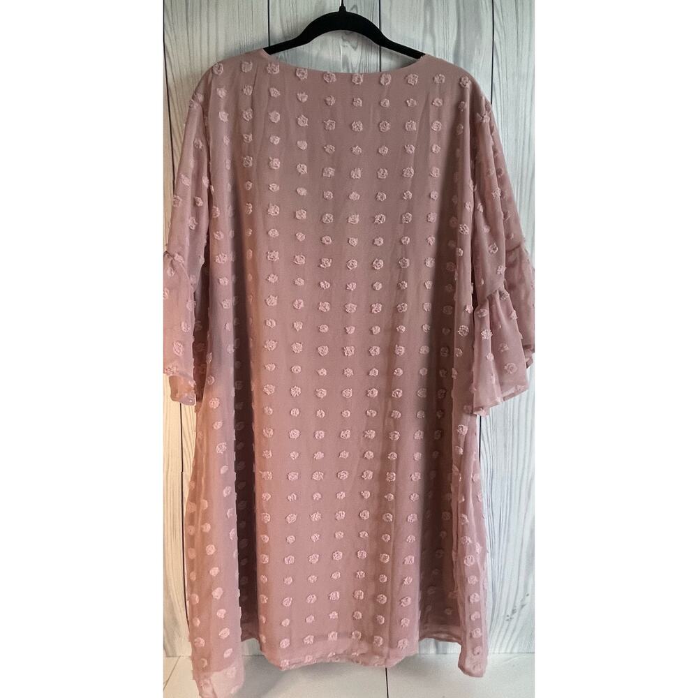 Blooming Jelly Womens Pink Dresse Short Sleeve V Neck Ruffle XXXL - Picture 5 of 7